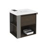 Mueble con lavabo resina 60cm Roble chocolate/Gris B-Smart BATH+