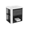 Mueble con lavabo resina 60cm Antracita-Frontal pizarra nature/Blanco B-Smart BATH+