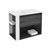 Mueble con lavabo porcelana 80cm Antracita-Frontal pizarra nature/Blanco B-Smart BATH+