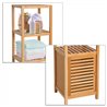 Columna de ba&ntilde;o con estantes HomCom