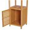 Columna de ba&ntilde;o con estantes HomCom