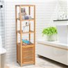Columna de ba&ntilde;o con estantes HomCom