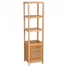 Columna de ba&ntilde;o con estantes HomCom