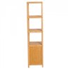 Columna de ba&ntilde;o con estantes HomCom
