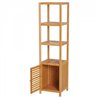 Columna de ba&ntilde;o con estantes HomCom