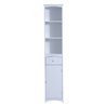 Columna de ba&ntilde;o con estantes blanca HomCom