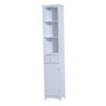 Columna de ba&ntilde;o con estantes blanca HomCom