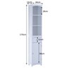 Columna de ba&ntilde;o con estantes blanca HomCom
