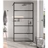 Panel fijo de ducha Fresh Negro Kassandra