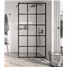 Panel fijo de ducha Fresh Negro Kassandra