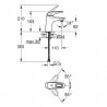 Grifo lavabo S Liso de palanca con hendidura Grohe Eurostyle