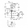 Grifo de lavabo L de palanca con hendidura Moon White Grohe Eurostyle