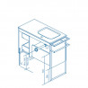 Mueble de ba&ntilde;o con lavabo mineralmarmo 120cm Structure Royo