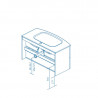 Mueble de ba&ntilde;o con lavabo cer&aacute;mico 80cm Soft Royo