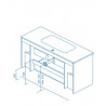 Mueble de ba&ntilde;o con lavabo mineralmarmo 120cm Alfa Royo