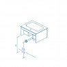 Mueble de ba&ntilde;o modular con lavabo cer&aacute;mico 140cm Vida Royo