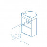 Conjunto de ba&ntilde;o mueble+lavabo+espejo 45cm Elegance Royo