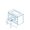Mueble de ba&ntilde;o con lavabo cer&aacute;mico 60cm Easy Royo