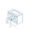 Mueble de ba&ntilde;o con lavabo cer&aacute;mico 70cm Easy Royo