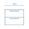Mueble de ba&ntilde;o con lavabo cer&aacute;mico 70cm Easy Royo