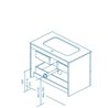 Mueble de ba&ntilde;o con lavabo cer&aacute;mico 80cm Easy Royo