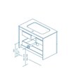 Mueble de ba&ntilde;o con lavabo cer&aacute;mico 100cm Easy Royo