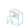 Mueble de ba&ntilde;o con lavabo cer&aacute;mico 60cm Confort Royo