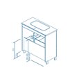 Mueble de ba&ntilde;o con lavabo cer&aacute;mico 100cm Confort Royo