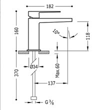 Grifo de lavabo ORO S SLIM TRES