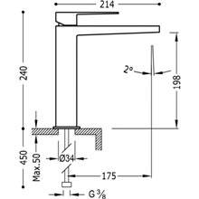 Grifo de lavabo ORO M SLIM TRES