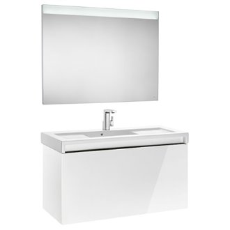 Pack mueble con lavabo blanco 110 cm Stratum-N Roca
