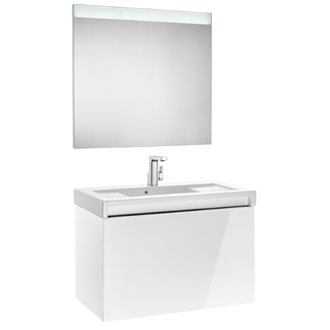 Pack mueble con lavabo blanco 90 cm Stratum-N Roca