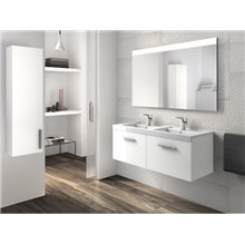 Mueble con lavabo dos cajones blanco Prisma Roca