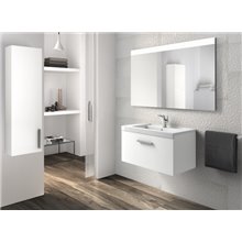 Mueble con lavabo 80cm un cajón blanco Prisma Roca