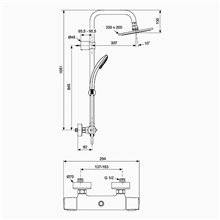 Columna de ducha termostática IdealRain CUBE Ideal Standard