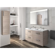 Pack mueble con lavabo cuatro cajones fresno Prisma Roca
