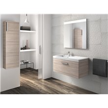 Pack mueble con lavabo un cajón 90 cm fresno Prisma Roca