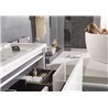 Pack mueble con lavabo un caj&oacute;n blanco-fresno Prisma Roca
