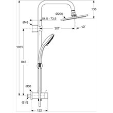 Columna de ducha IdealRain Directa Ideal Standard