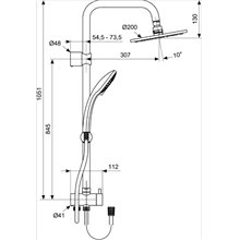 Columna de ducha IdealRain Indirecta Ideal Standard
