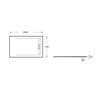 Plato de ducha 200x70cm blanco roto Aquos Roca