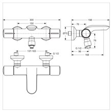 Grifo baño-ducha termostática Melange Ideal...