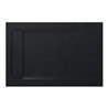 Plato de ducha 100x70cm negro Aquos Roca