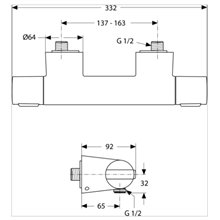 Grifo de ducha termostática Ceratherm 200 Ideal...