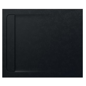 Plato de ducha 100x80cm negro Aquos Roca