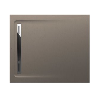 Plato de ducha 100x80cm moka Aquos Roca