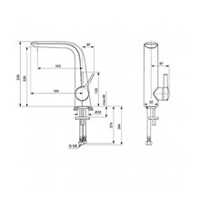 Grifo monomando lavabo 220 Melange Ideal Standard
