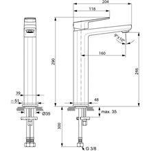 Grifo alto para lavabo Tonic II Ideal Standard