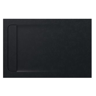 Plato de ducha 120x80cm negro Aquos Roca