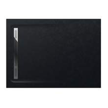 Plato de ducha 140x100cm negro Aquos Roca